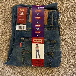 NWT Levi’s 514 Youth Boys Jeans Size 10 Straight Flex Stretch Adjustable Waist